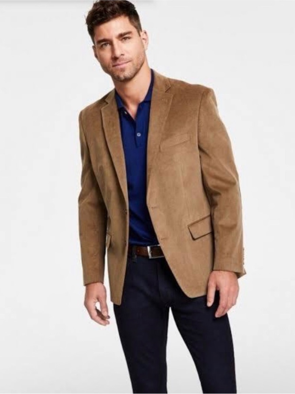 NEW Lauren Ralph Lauren Classic Fit Men's Corduroy Sport Coat 46R Pointer Dogs